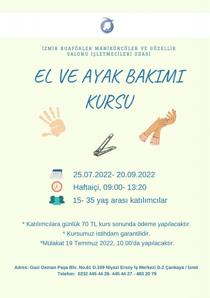 EL VE AYAK BAKIMI KURSU
